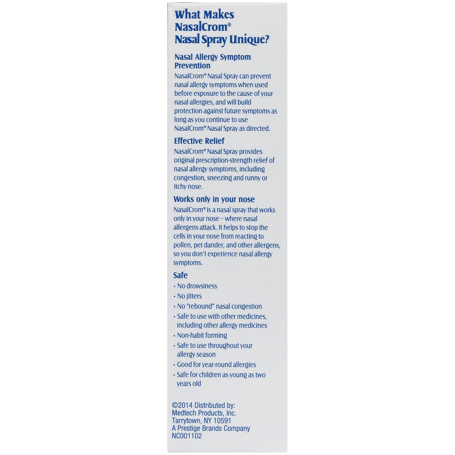 NasalCrom Nasal Spray Allergy Symptom Controller | 200 Sprays | .88 FL OZ,(Pack of 4)