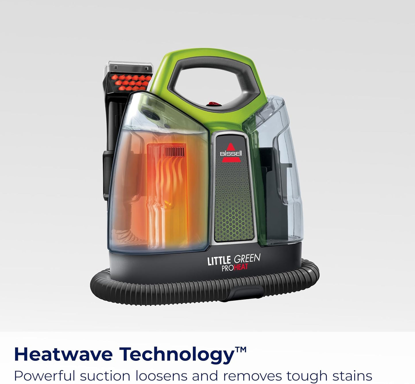 BISSELL Little Green Proheat Tragbarer Tiefenreinigungs-/Fleckenentfernungs-/Autoaufbereiter mit selbstreinigendem HydroRinse-Werkzeug für Teppiche und Polster, 2513E