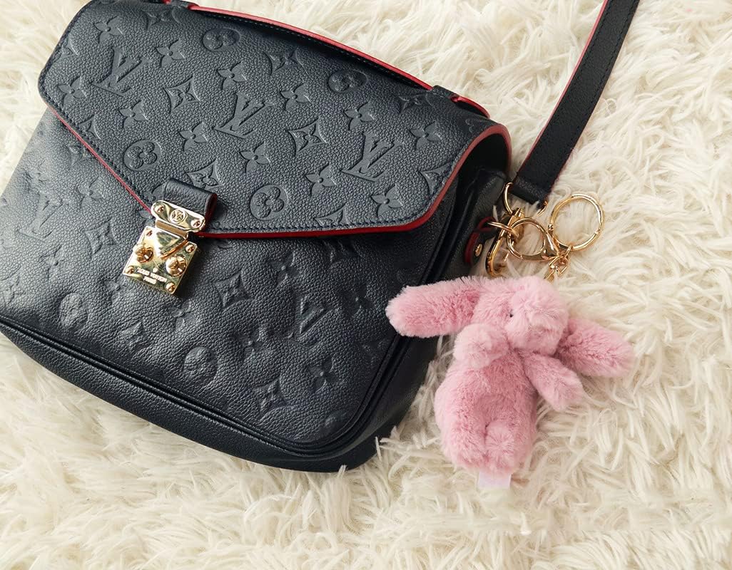 Niedlicher Hasen-Plüsch-Schlüsselanhänger für Handtasche, 3,5 Zoll Mini-Kaninchen-Schlüsselanhänger für Rucksack, Handtaschen-Anhänger, Geschenk für Mädchen und Frauen