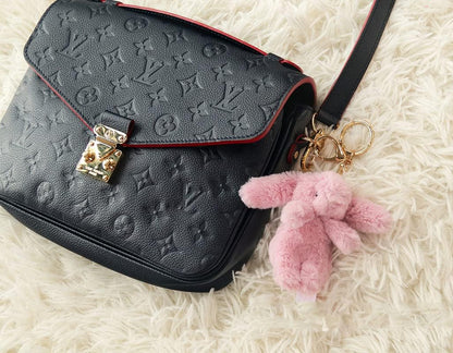 Niedlicher Hasen-Plüsch-Schlüsselanhänger für Handtasche, 3,5 Zoll Mini-Kaninchen-Schlüsselanhänger für Rucksack, Handtaschen-Anhänger, Geschenk für Mädchen und Frauen