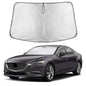 EcoNour Car Windshield Sunshade | Blocks 99% Heat & Keeps Interior Cool | Universal Fits Cars, SUVs, Trucks | Automotive Sun Screen, Visor & Car Accessories for Summer | Medium (64x32 Inches)