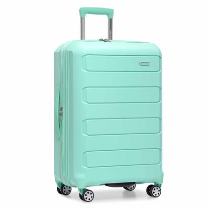 Traveler's Choice Pagosa Hardshell Expandable Luggage with Spinner Wheels, Slate Blue, 3-Piece Set (22/27/30)