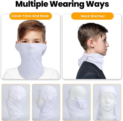 Kinder Sturmhaube Skimaske Kinder Schal Kinder Fleece Nackenwärmer Kälteschutz Gesichtsmaske für Jungen Mädchen Schwarz