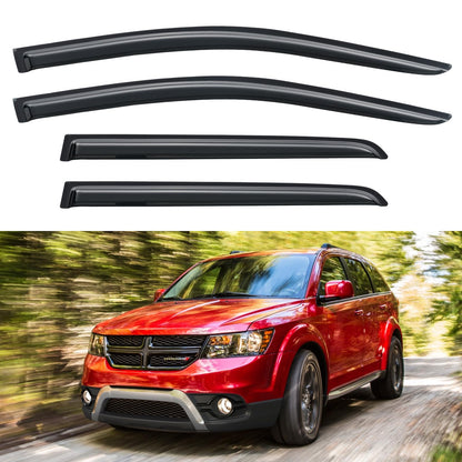 Window Visors Rain Guards for 2015-2026 Ford F150 SuperCrew & 2017-2026 F-150 Raptor F250 F350 F450 F550 Super Duty Crew Cab, Out-Channel Window Vent Deflectors Visors Shades Protectors