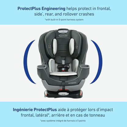 Graco Extend2Fit Kindersitz, 2-in-1 vorwärts- und rückwärtsgerichteter Babysitz, 1,8-30 kg (4-65 lb), Carter