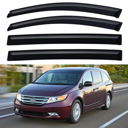 Window Visors Rain Guards for 2015-2026 Ford F150 SuperCrew & 2017-2026 F-150 Raptor F250 F350 F450 F550 Super Duty Crew Cab, Out-Channel Window Vent Deflectors Visors Shades Protectors