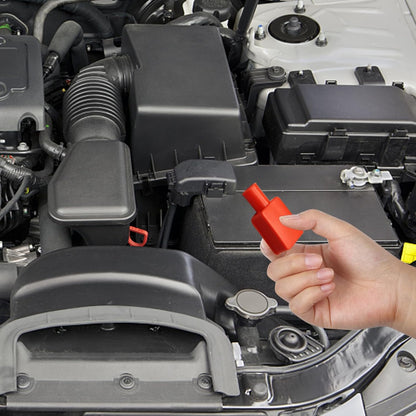 6 St. Batterieklemmenabdeckung, Batterieschutz, isolierende Batterieabdeckung für Auto, weiche Gummi-Abdeckungen für Plus- und Minuspol-Anschlüsse, obere Pol-Kappe für Auto, Schiff, Motorrad, LKW (Rot/Schwarz)