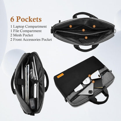 15 15,6 16 17 17,3 Zoll Laptop Computer PC Umhängetasche Tragetasche, Wasserabweisende Aktentasche