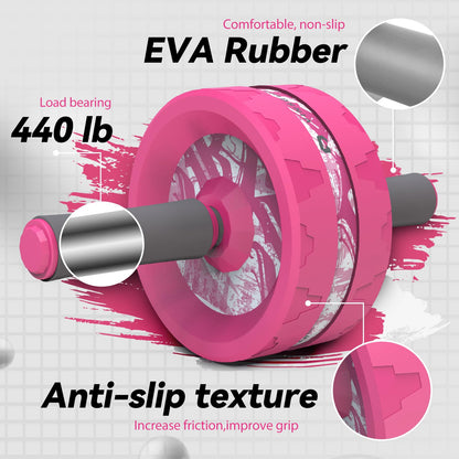 VINSGUIR Ab Roller Wheel, Abs & Core Workout Equipment for Home Gym with Knee Pad Accessories, Abdominal Wheel for Full-body Strength Training