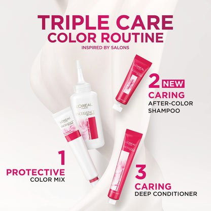 L'Oréal Paris Excellence Crème Permanente Haarfarbe, dreifache Pflegehaarfarbe mit Hyaluronsäure für 100% Grauabdeckung, 4AR Dunkles Schokobraun, 1 Packung (Verpackung kann variieren)