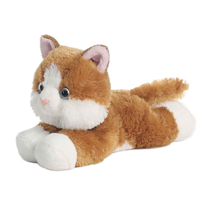 Aurora® Adorable Mini Flopsie™ Ginger Cat™ Stuffed Animal - Mini Companions Ready for Playful Adventures - for Kids All Ages, Toddlers, Adults, and Families - Orange 8 Inches