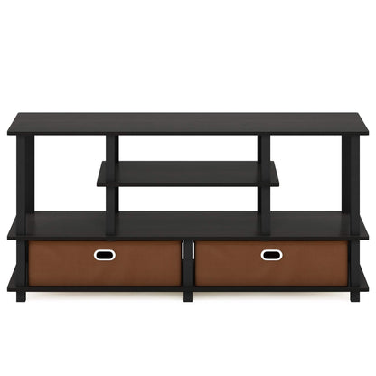 Furinno TOMI TV Stand, 5-Cube Entertainment Center with Open Shelf, Reversible TV Console, for Living Room, Bedroom, Home Office, Green