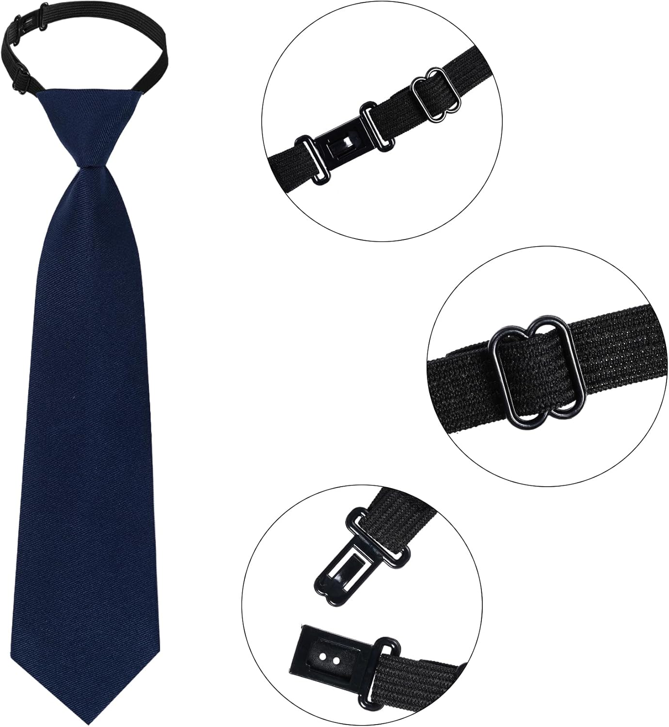 Sucrain 1 Stück Jungen Krawatte Vorgespunden Verstellbares Halsband Krawatte für Hochzeit Abschlussfeier Schuluniformen