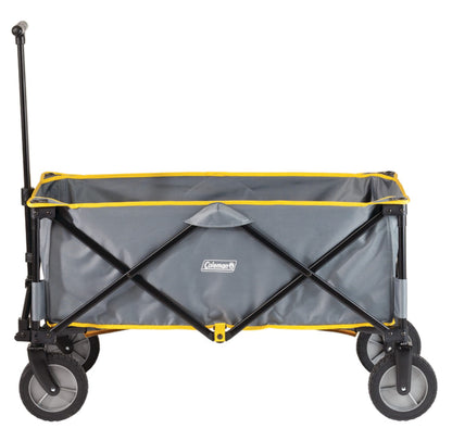 Coleman XL Collapsible Wagon, Heavy‑Duty 400 lb Capacity, Large 50+ Gallon Utility Cart with All‑Terrain Wide‑Base Wheels, One‑Pull Folding Design, Removable Wheels & Ergonomic Handle – Blue