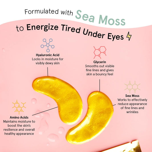 Grace & Stella Under Eye Mask for Dark Circles, Puffy Eyes, Undereye Bags, Wrinkles - Gel Under Eye Patches - Vegan (24 Pairs, Gold)