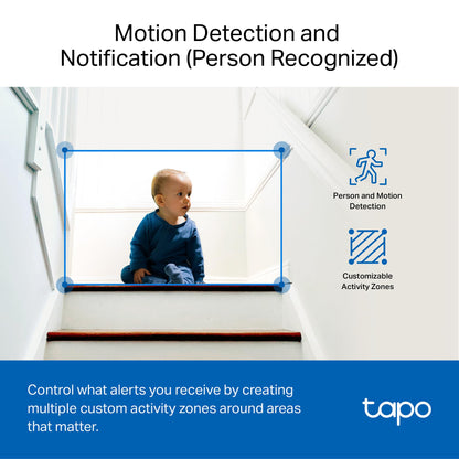 Tapo 1080P Indoor Wired Security Camera - Works as a Baby Monitor & Pet Camera, Motion Detection, 2-Way Audio, Siren, Night Vision, Subscription-Free Local Storage or Optional Cloud, C101