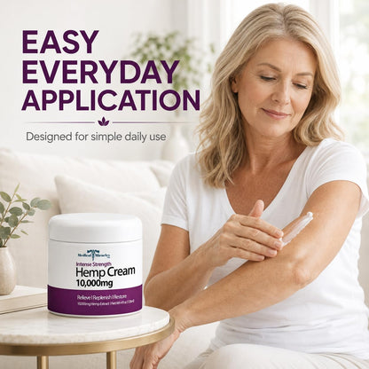 Medical Miracles 10,000mg Hemp Cream - High Potency Topical Formula - 4oz (120ml) Jar - Fast-Absorbing & Non-Greasy Moisturizing Cream with Natural Botanicals