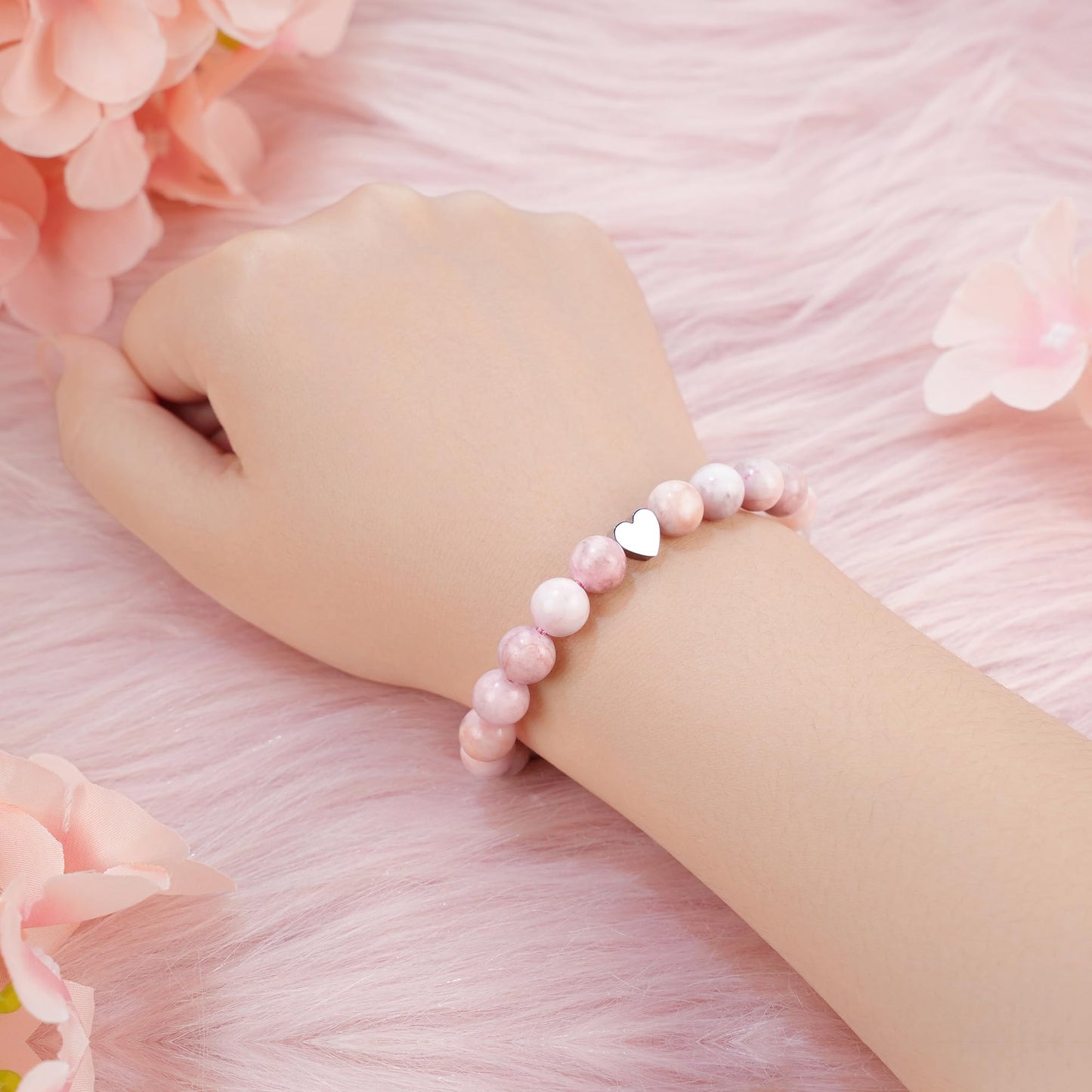 Sereney 5 Jahre altes Mädchen Geburtstagsgeschenkideen, verstellbares rosa-weißes Perlenarmband als Fünf-Jahres-5-Jahre-altes 5. Geburtstagsgeschenk für Teenager-Mädchen, Tochter, Nichte, Enkelin