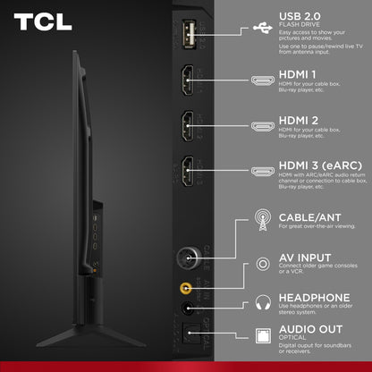 TCL 43-Inch Q6 QLED 4K UHD Smart TV with Fire TV (43Q651F, 2025 Model) Dolby Vision, HDR PRO+, Dolby Atmos, Alexa Built-in with Voice Remote, Apple AirPlay 2 Compatibility, Streaming Television