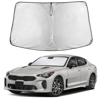 EcoNour Car Windshield Sunshade | Blocks 99% Heat & Keeps Interior Cool | Universal Fits Cars, SUVs, Trucks | Automotive Sun Screen, Visor & Car Accessories for Summer | Medium (64x32 Inches)