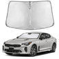EcoNour Car Windshield Sunshade | Blocks 99% Heat & Keeps Interior Cool | Universal Fits Cars, SUVs, Trucks | Automotive Sun Screen, Visor & Car Accessories for Summer | Medium (64x32 Inches)