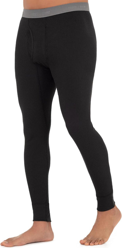Fruit of the Loom Herren Premium Waffel-Thermo-Unterwäsche lange Unterhose aus recyceltem Material (1er-, 2er-, 3er- und 4er-Pack)