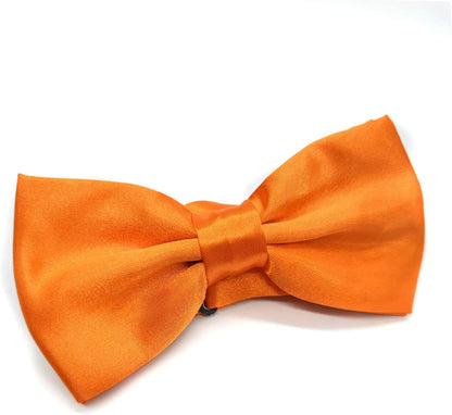 Verstellbare Herren-Fliege, einfarbig, doppelt gefaltet, vorgebunden für Dinner, Hochzeiten, Partys, Business, Bälle