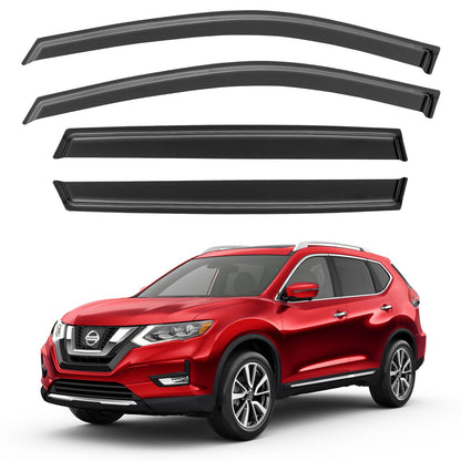 Window Visors Rain Guards for 2015-2026 Ford F150 SuperCrew & 2017-2026 F-150 Raptor F250 F350 F450 F550 Super Duty Crew Cab, Out-Channel Window Vent Deflectors Visors Shades Protectors