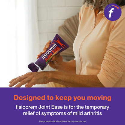 Fisiocrem Joint Ease – Temporary Relief for Mild Arthritis & Mild Osteoarthritis Symptoms, Non-Greasy, Easily Absorbed Gel with Arnica, Boswellia & Menthol, Supports Joint Mobility & Comfort (100g)