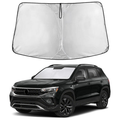EcoNour Car Windshield Sunshade | Blocks 99% Heat & Keeps Interior Cool | Universal Fits Cars, SUVs, Trucks | Automotive Sun Screen, Visor & Car Accessories for Summer | Medium (64x32 Inches)