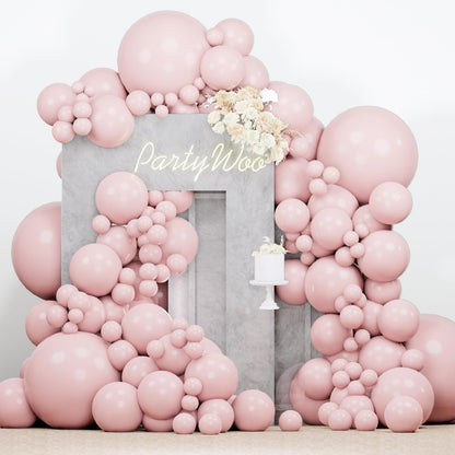 PartyWoo White Balloons 140 pcs Different Sizes of 18 12 10 5 Inch White Balloons Arch Kit Garland for Wedding Baby Shower Birthday Bridal Shower Graduation Engagement Party Decorations White-Y13
