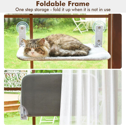 Elevate Your Cat's Comfort with the AMOSIJOY Cordless Cat Window Perch