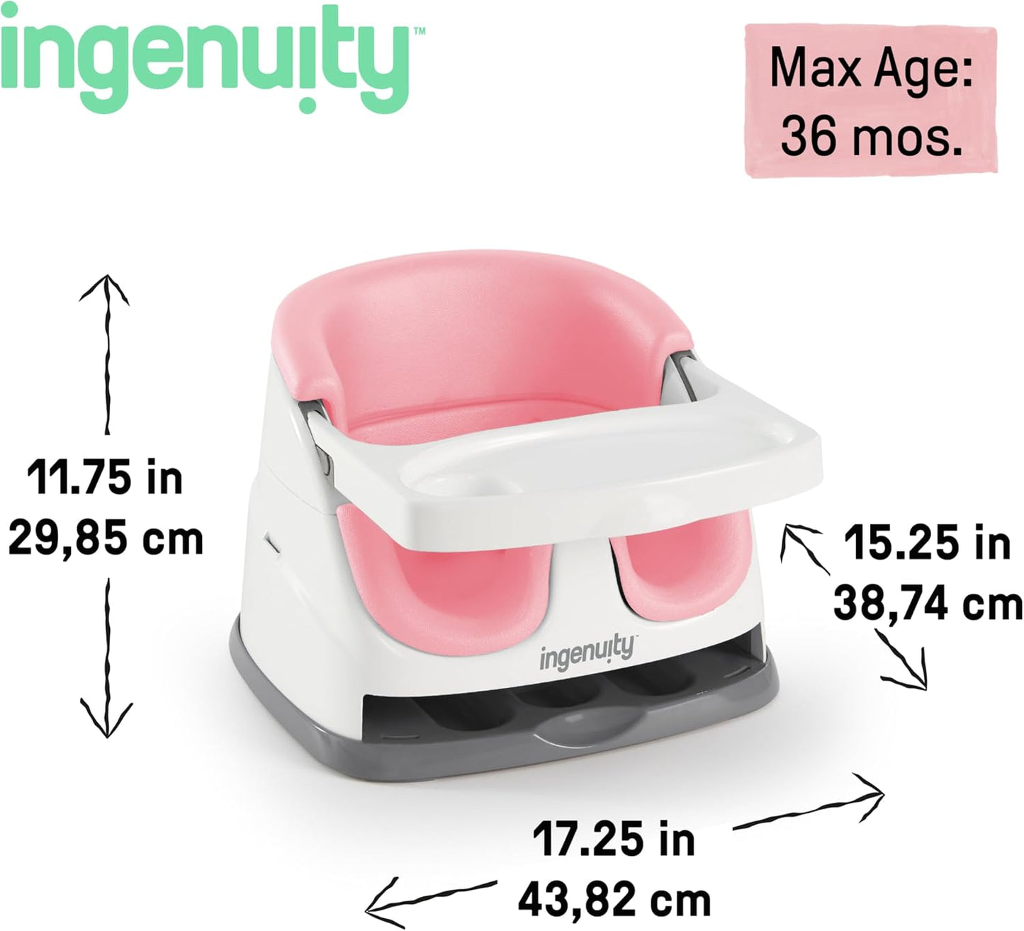 Ingenuity Baby Base 2-in-1 Sitzerhöhung mit Esstablett – Night Sky