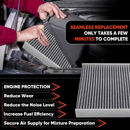 CA10262 Engine Air Filter Fit Ford Expedition/F150/F250/F350 (2007-2021) & Lincoln Navigator Replaces FA1883, 7C3Z9601A, A35642