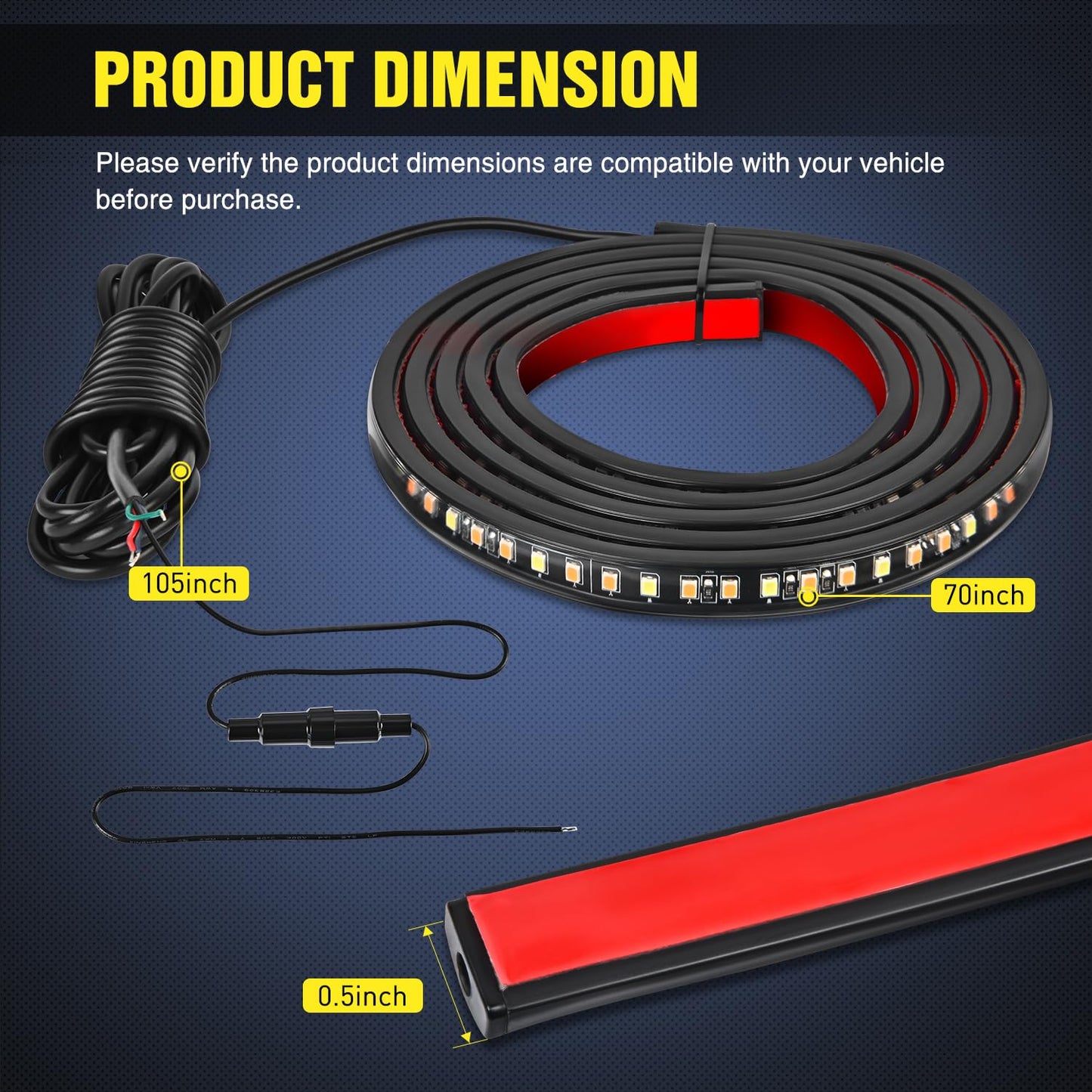 Nilight 4Pcs Car Underglow Neon Accent Strip Lights 252 LEDs RGB 8 Color Sound Active Function Music Mode with Wireless Remote Control Underbody Light Strips for Cars Van SUV Truck
