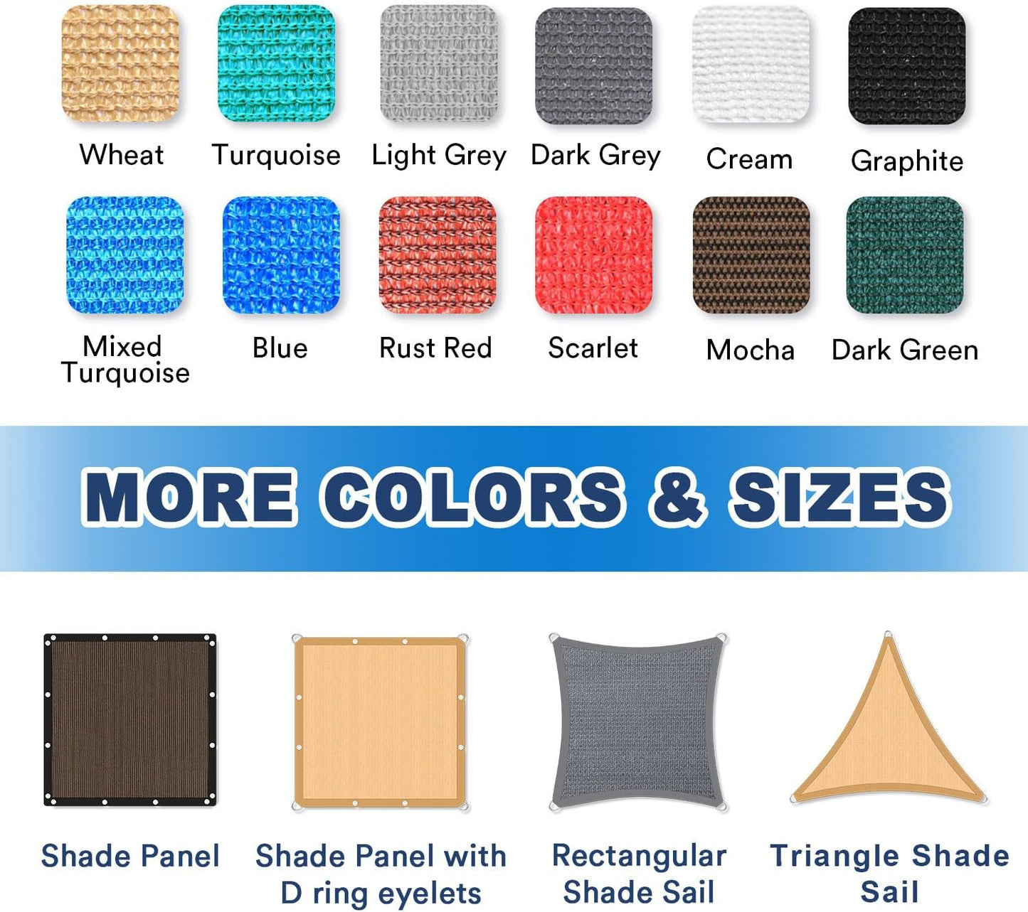 VICLLAX 90% Shade Fabric Sun Shade Cloth with Reinforced Grommets, Outdoor Sun Screen Fabric for Outdoor Patio Garden Pergola Cover Canopy 6x8 FT, Mocha