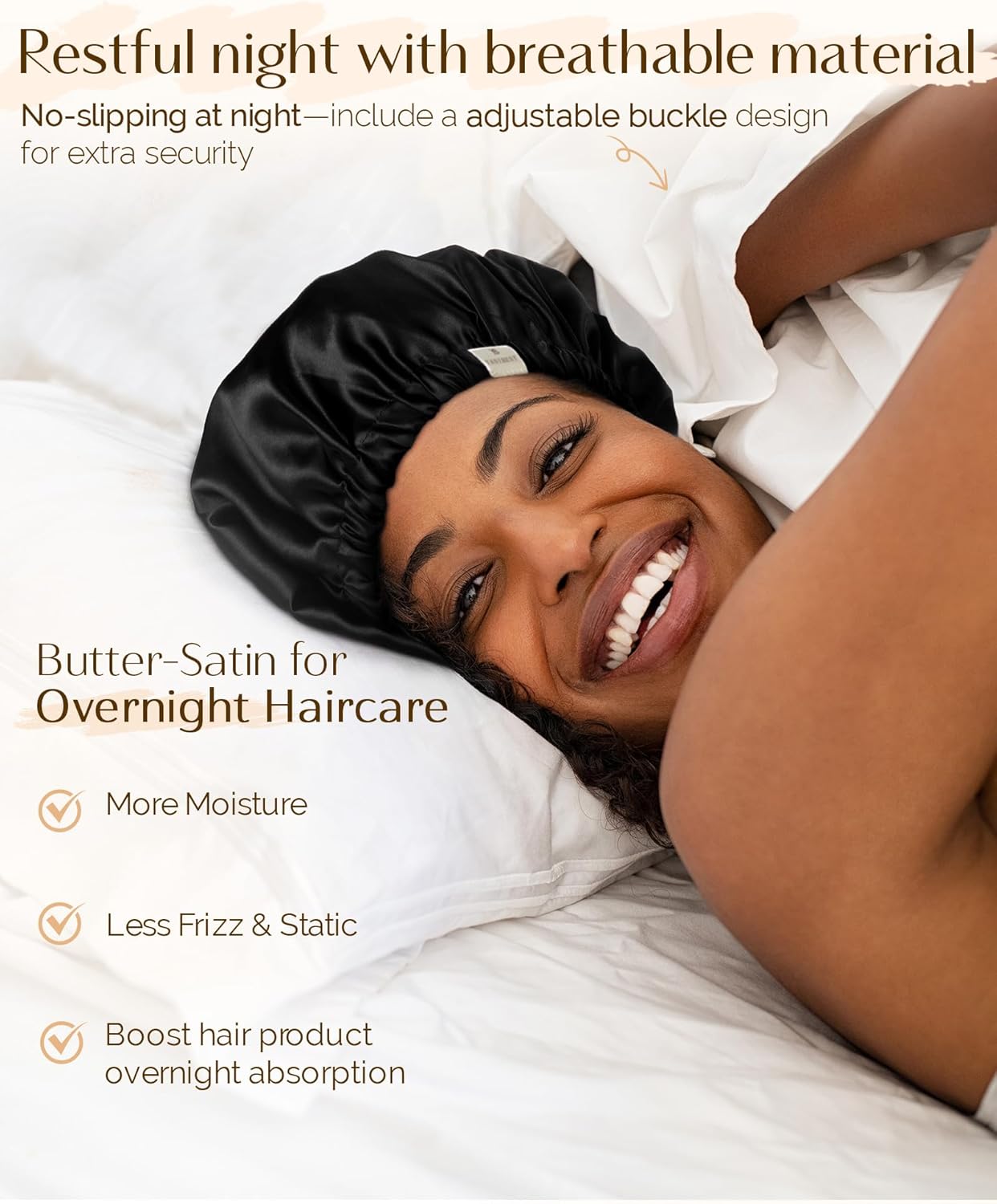 YANIBEST Silk Bonnet Satin Bonnet for Sleeping