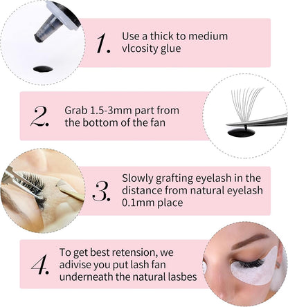 Cluster Wimpern D-Curl Wimperncluster 280 Stück Wimpernverlängerung Cluster Einzelwimpern Weiche DIY Wimpernverlängerungen Gemischtes Tray Wimperncluster Natürlicher Look (60D-0.07D, 8-16mm)
