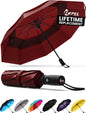 Repel Windproof Travel Umbrella - Compact & Withstands Winds up to 100MPH , Strongest Premium Auto Folding Umbrella for Rain and Sun - Durable, Light & Portable for Women & Men , Fits Backpack & Cars