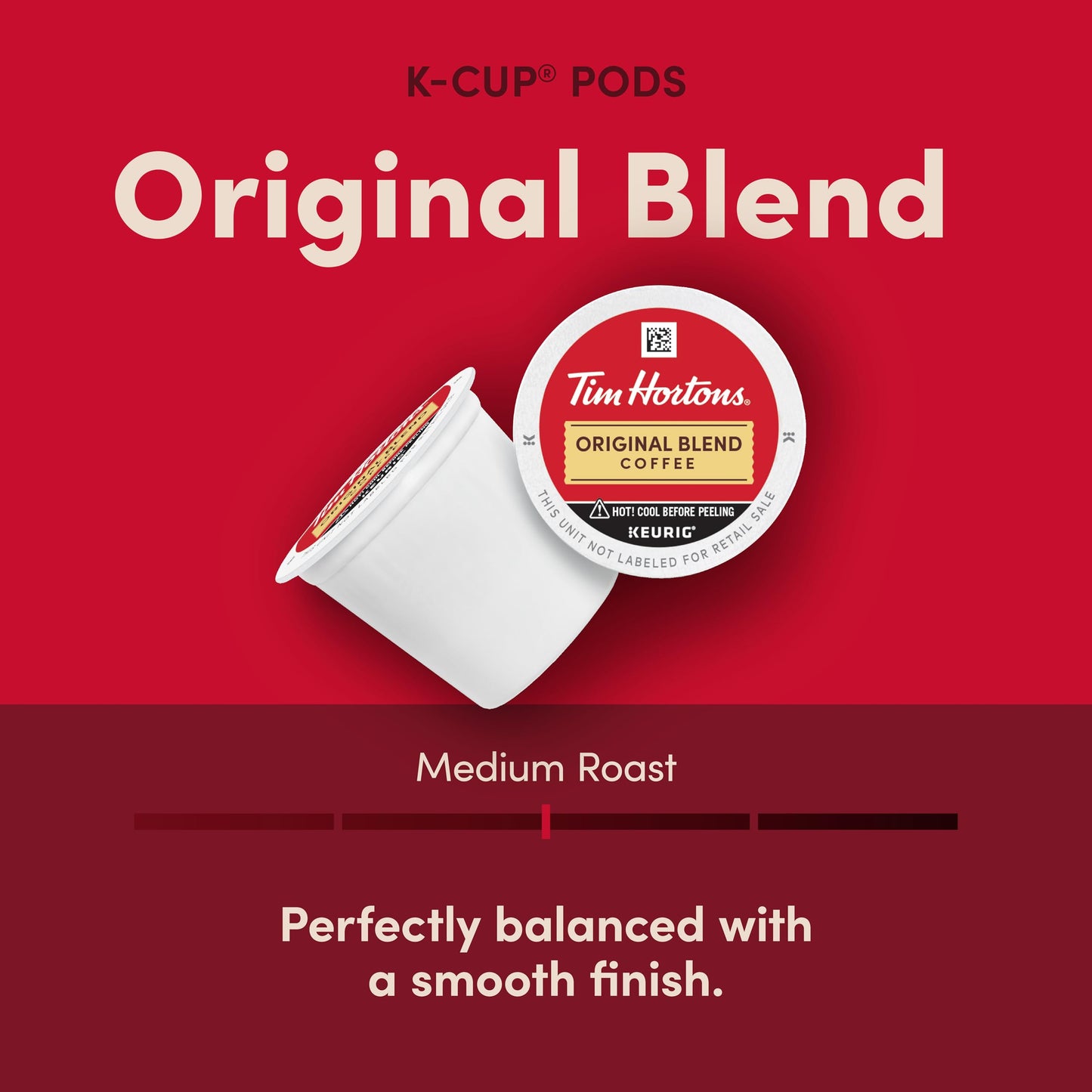 Tim Hortons Einzelportionskaffee, Originalmischung, K-Cup Pods für Keurig Kaffeemaschinen (30 K-Cups)