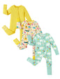 PATPAT Baby Footies Boys Girls - Bamboo Viscose - Zipper & Non-Slip Soles Romper Mitten - Footed & Footless Infant Clothes
