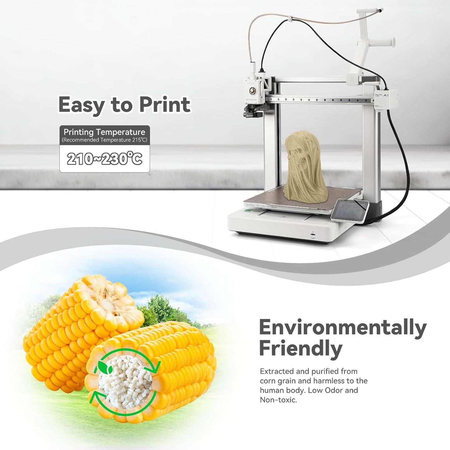 3DHoJor PLA+ Filament 1.75mm, 3D-Drucker-Filament PLA Plus, Kartonspule 3D-Druck-Filament, Maßgenauigkeit +/- 0.03 mm, Lila, 1kg
