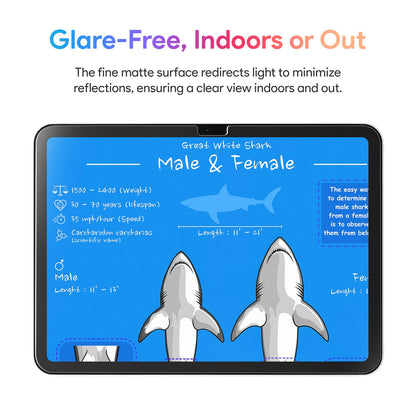 KCT 2 Pack Paperfeel Glass Screen Protector Compatible with iPad Air 13 Inch M4/M3/M2 (2026/2025/2024), Matte Surface, Tempered Glass with Bubble-Free Installation Tray