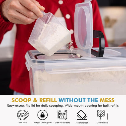 Effortless Kitchen Organization with Shazo's 2-Piece Extra Large Airtight Food Storage Containers