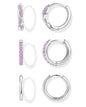 Inerney 14K Gold Plated Huggie Hoop Earrings for Women, Small Sterling Silver Earring Set Hypoallergenic Cartilage Helix Stacks, Mini Dainty Cute Trendy Birthstone Jewelry Gift for Multiple Piercings