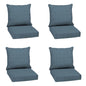 Arden Outdoor Foam Deep Seat Cushions Set, 24x24, Premium High-Density Foam, Never Flattens, Weather-Proof for Patio Chair Sofa Couch, Blue Shibori Stripe