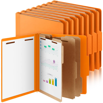 Skyygemm 24 Pcs Classification Folders Letter Size, 3 Divider Pressboard File Folder with Fasteners, Expanding File Organizer Bulk for School Teachers, Office Employee, Coworker, Staff (Yellow)