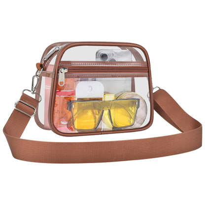 Clear Bag for Stadium Events Clear Sports Fan Handbags Purses with Adjustbale Strap for Concerts Festivals Game Day