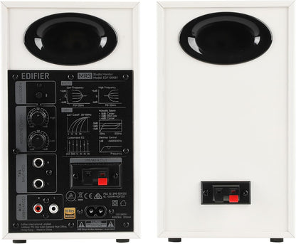 Edifier MR3 Powered Studio Monitor Lautsprecher, Hi-Res Audio Zertifiziert Bluetooth V5.4 Aktiver Regallautsprecher, 2.0 Computer mit Kopfhörerausgang Cinch AUX Symmetrischer TRS-Eingang (Schwarz)