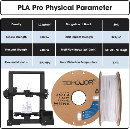 3DHoJor PLA+ Filament 1.75mm, 3D-Drucker-Filament PLA Plus, Kartonspule 3D-Druck-Filament, Maßgenauigkeit +/- 0.03 mm, Lila, 1kg